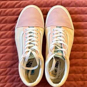 Vans Pastel Pink and Cream Sneakers
